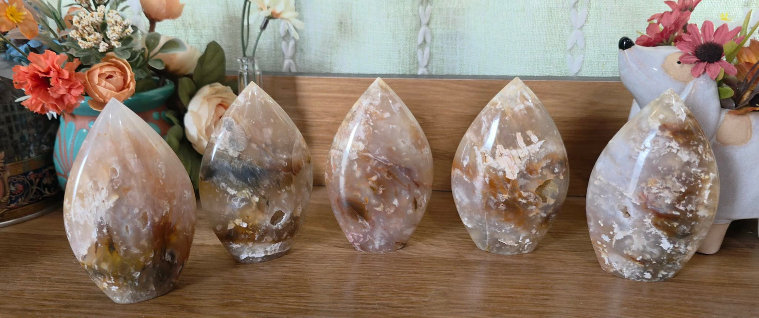 Pink Plume Agate Flame