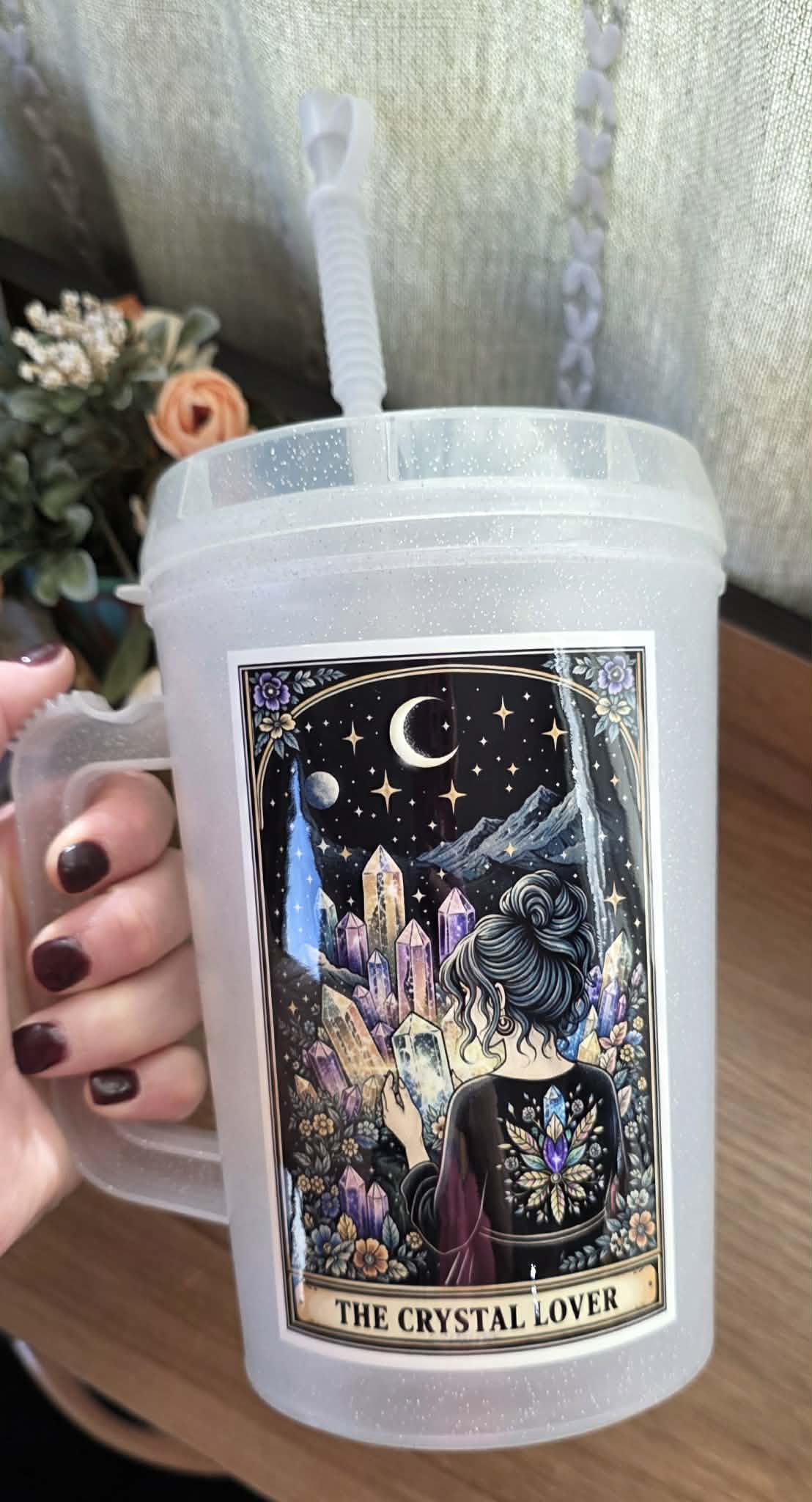 Crystal Lover *Clear Glitter* - 34oz Mega Trucker Mug