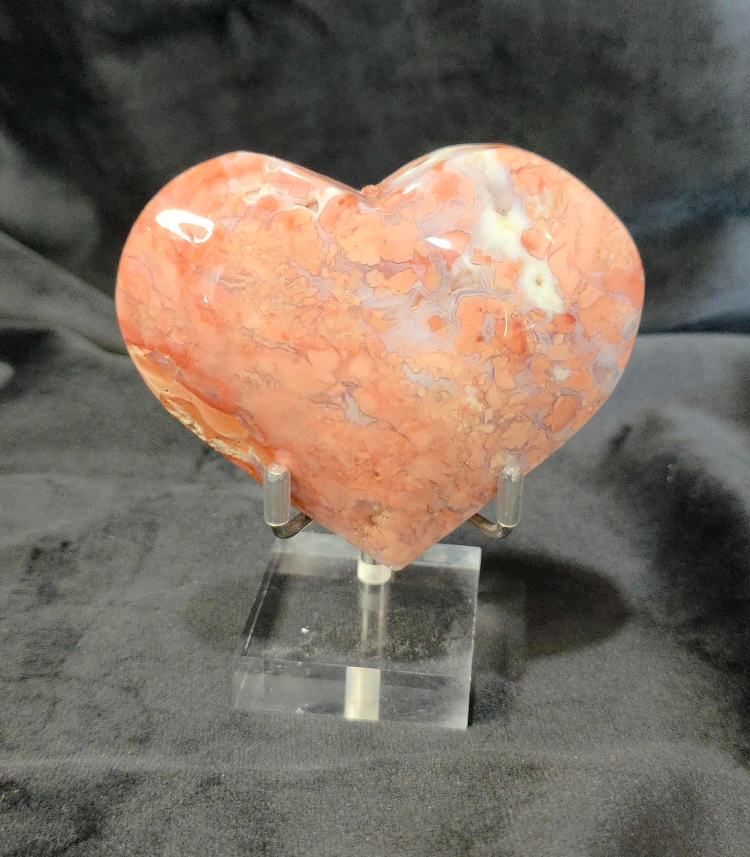 Pink Agate Heart