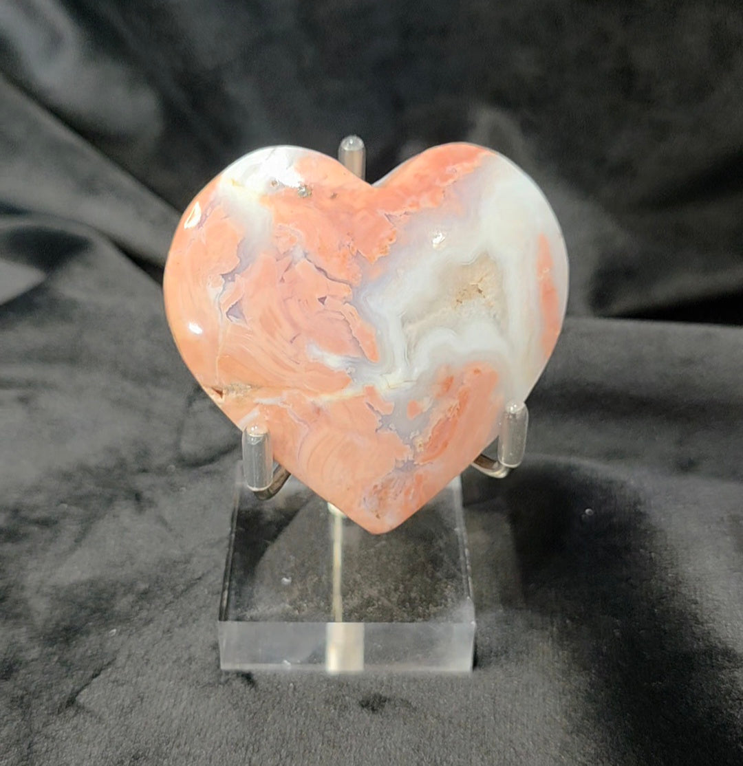 Pink Agate Heart