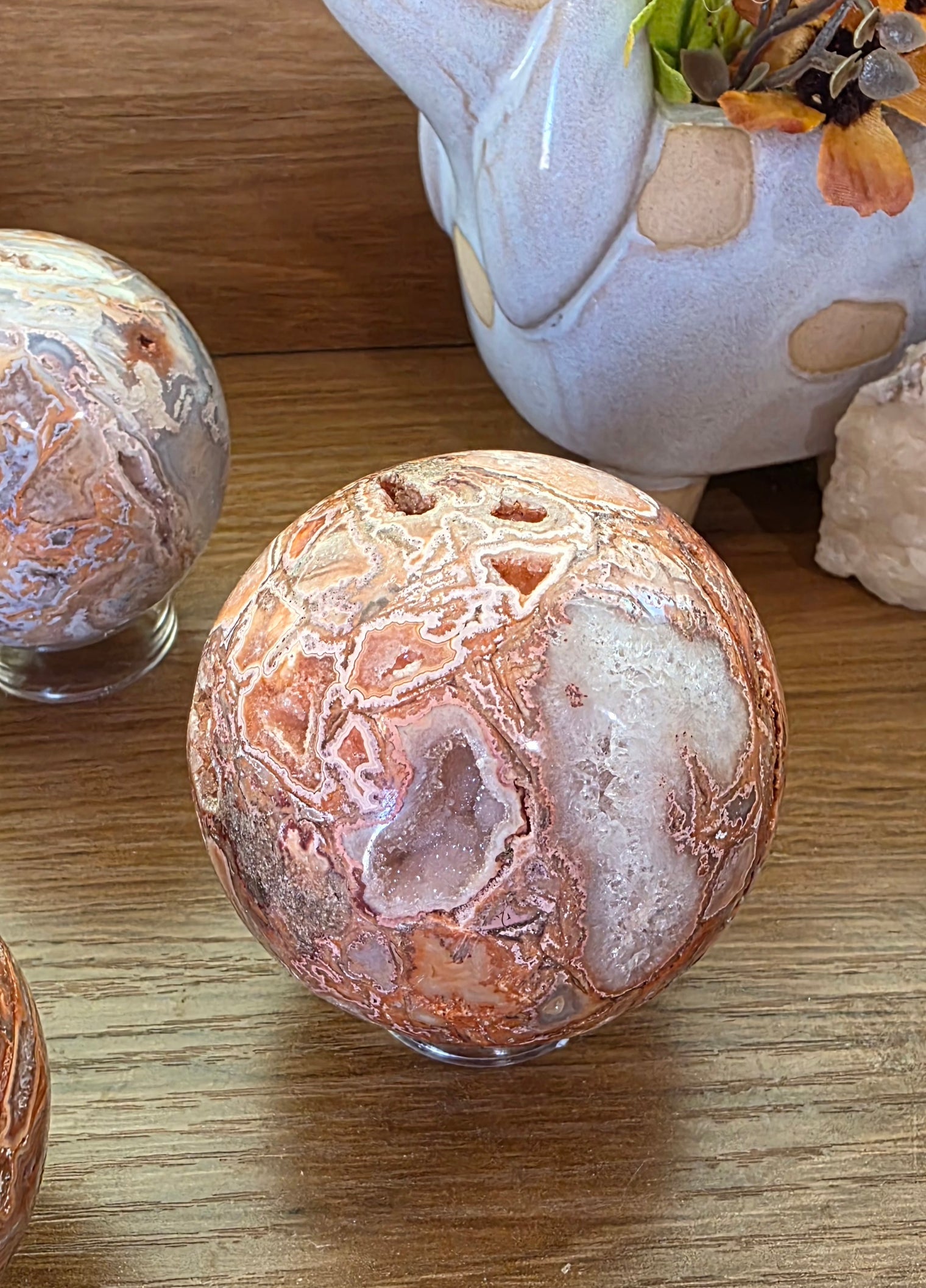 Pink Lace Agate Sphere
