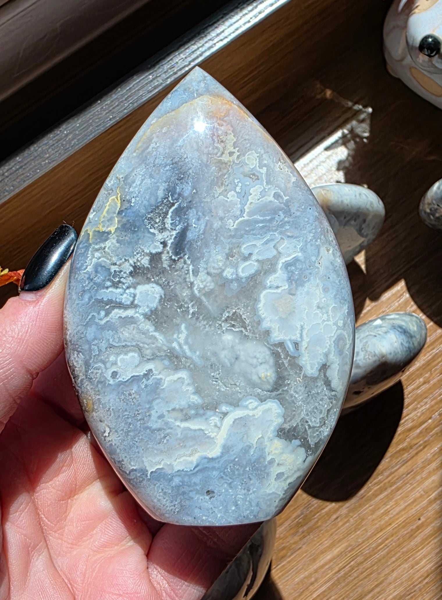 Blue Plume Agate Flame