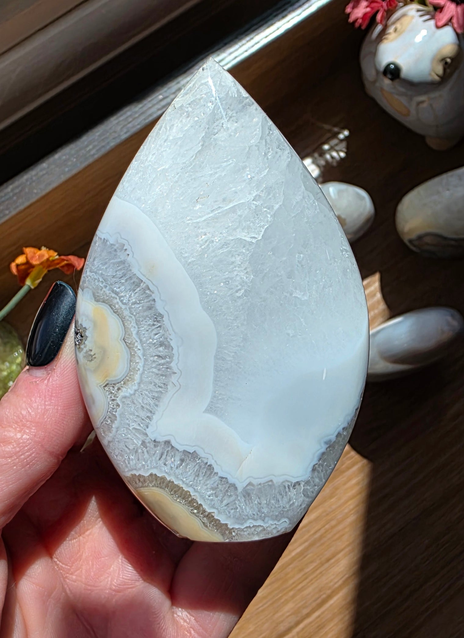 Orb Agate Flames