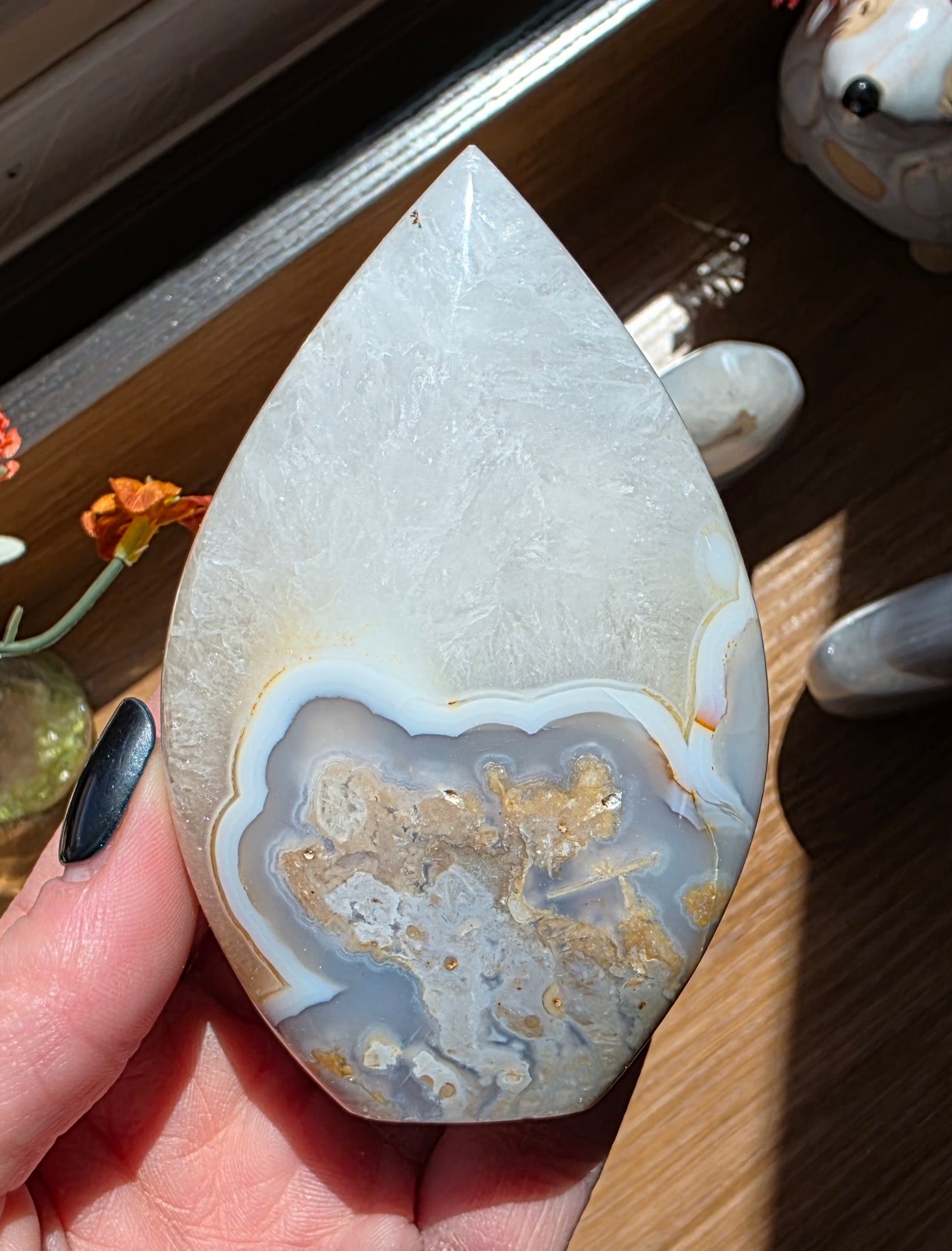 Orb Agate Flames