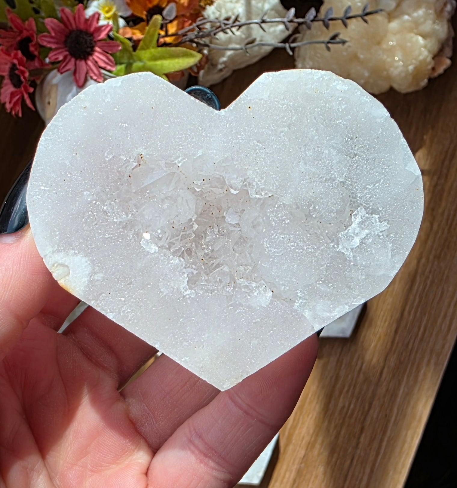 Quartz Geode Heart