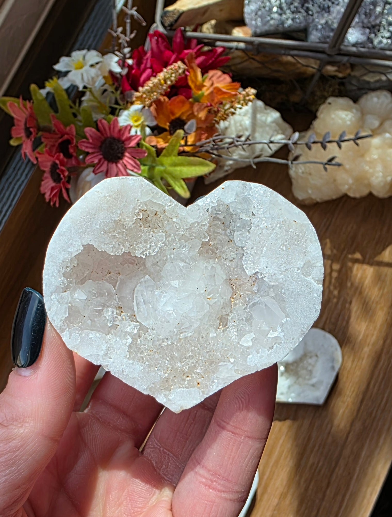 Quartz Geode Heart