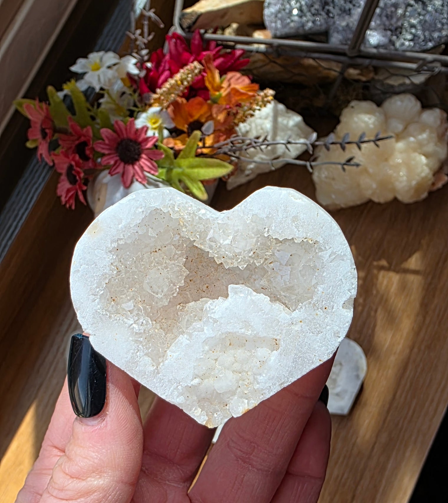 Quartz Geode Heart