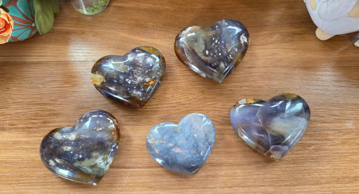 Purple Chalcedony Heart