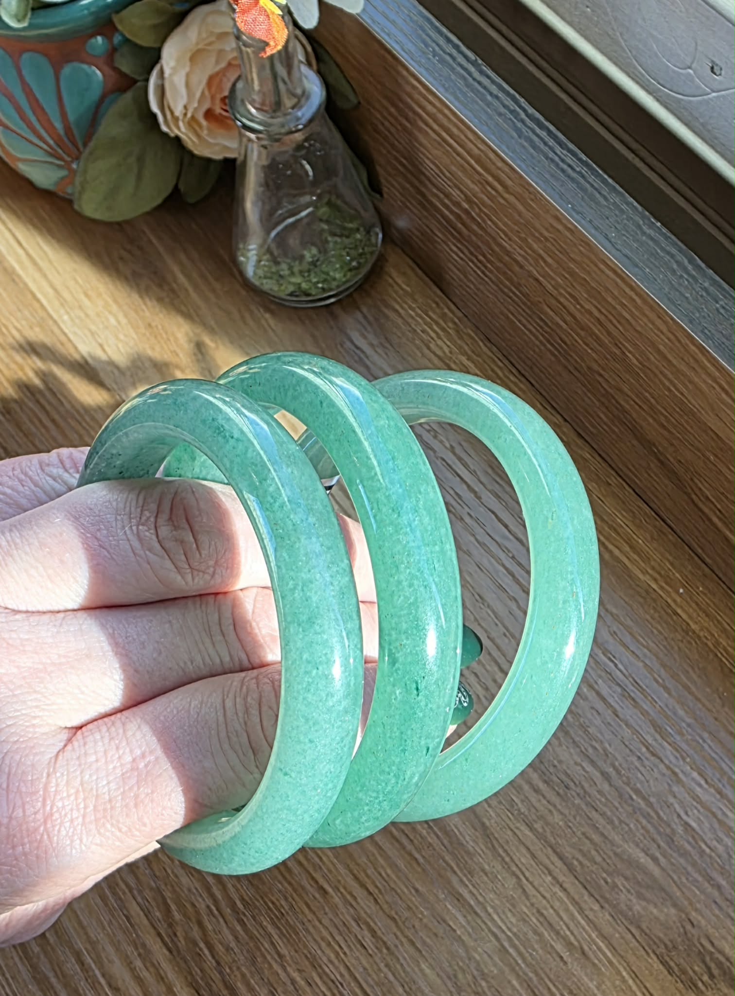 Green Aventurine Bangle