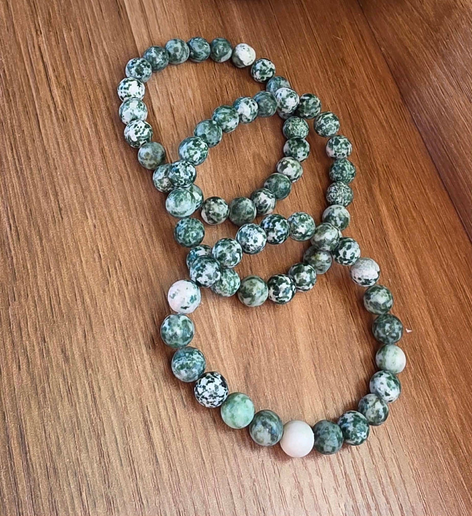 Jade Tumbled Bead Bracelet