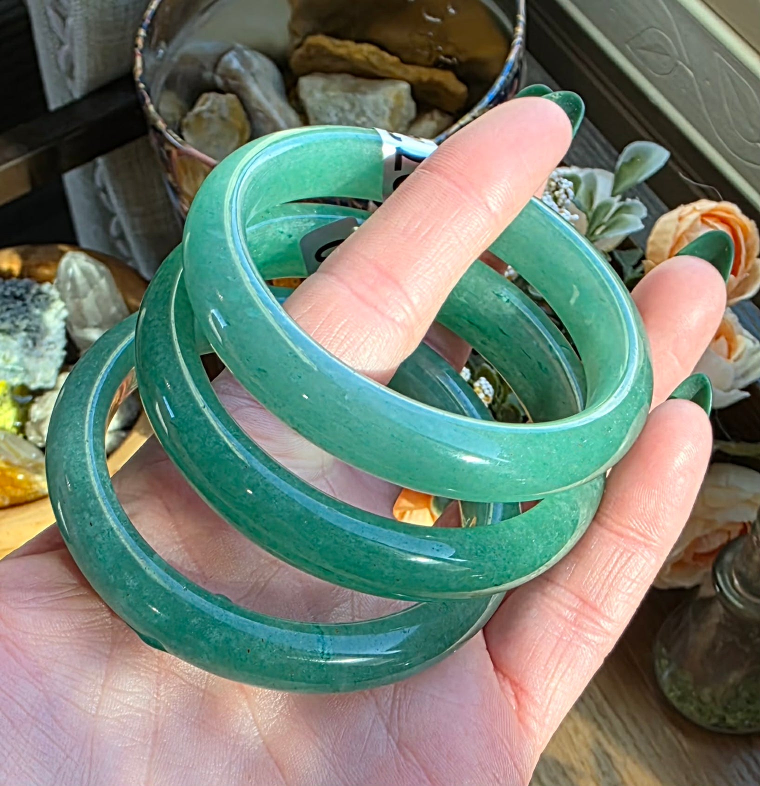 Green Aventurine Bangle