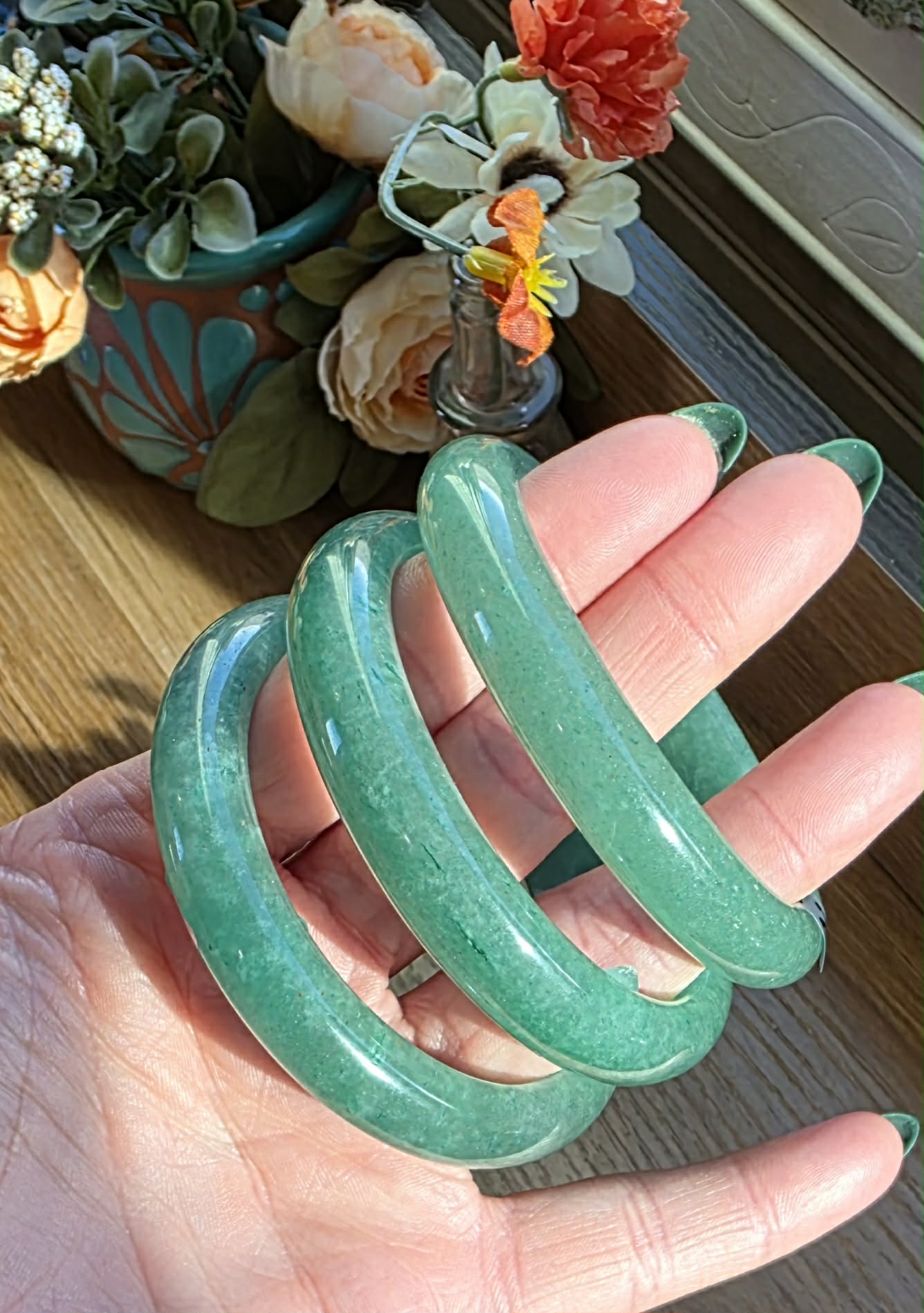 Green Aventurine Bangle