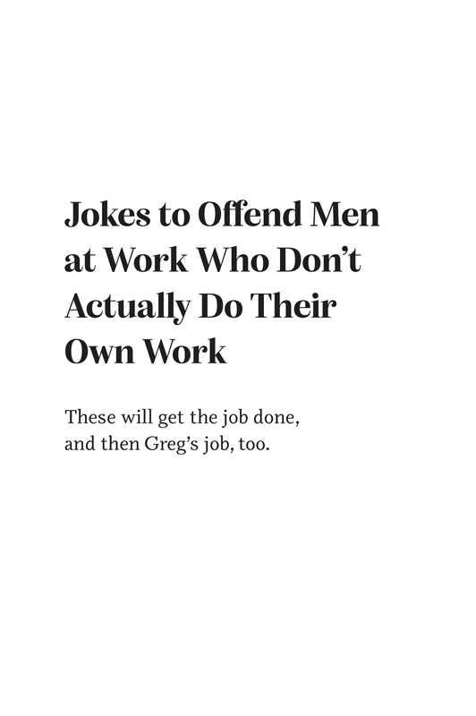 Jokes to Offend Men by Allison Kelley