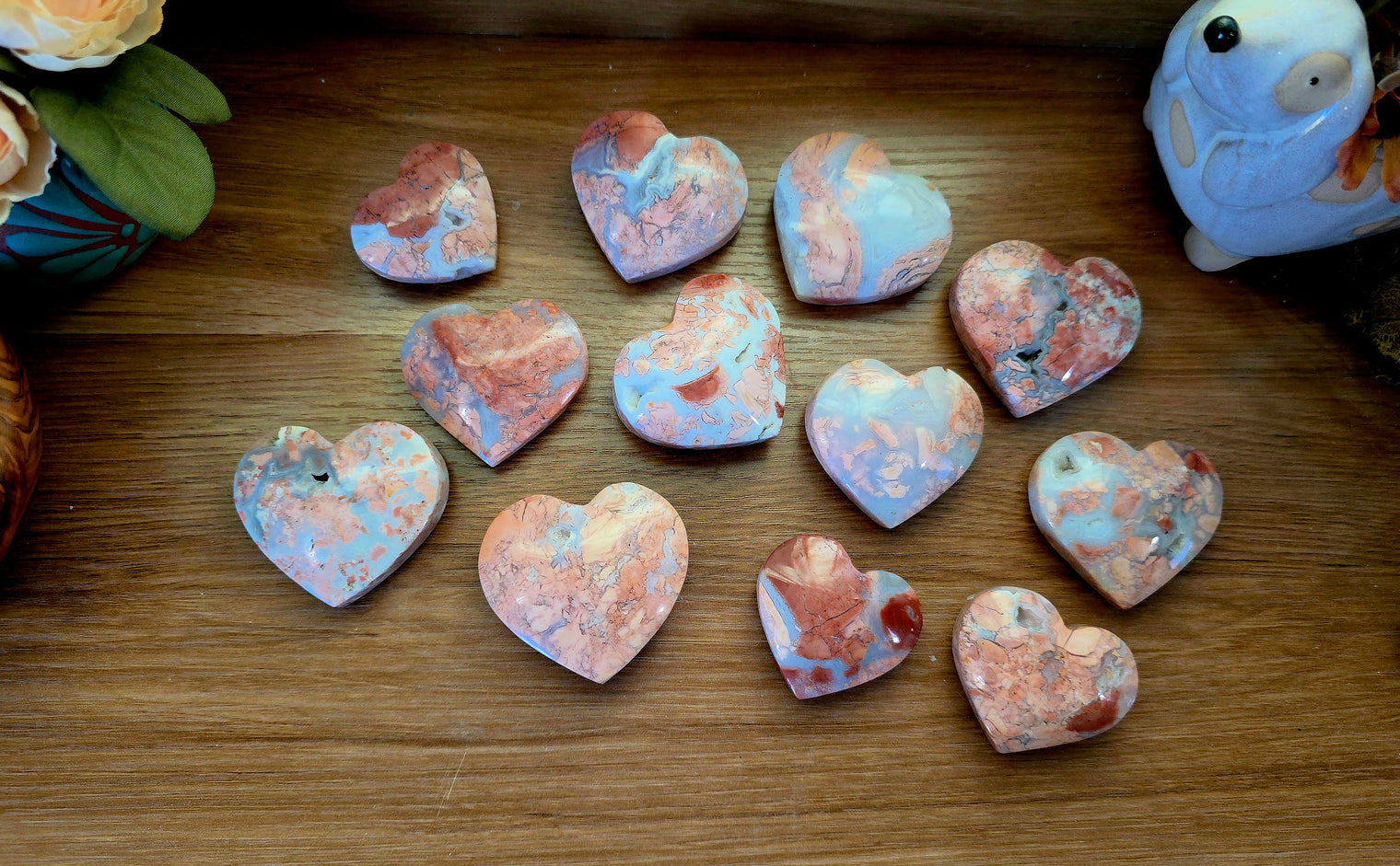 Beautiful Pink Agate Heart