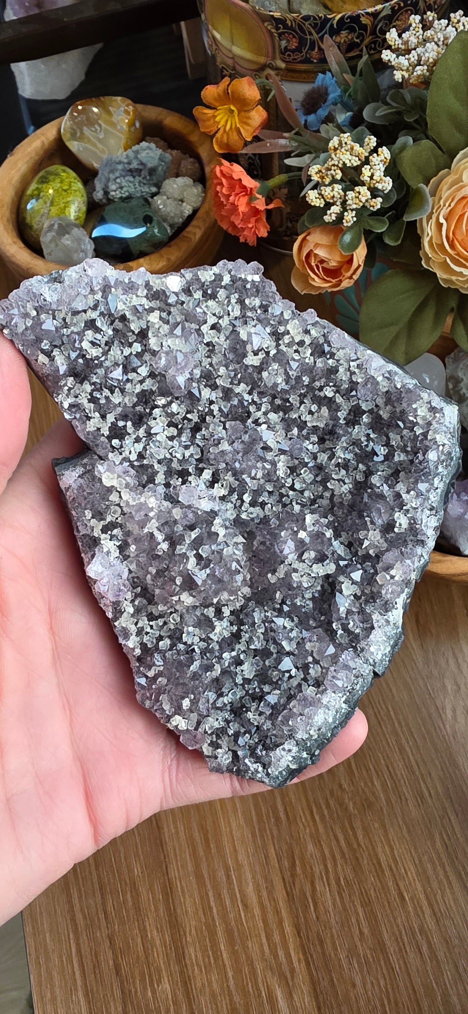 Sugared Amethyst Cluster