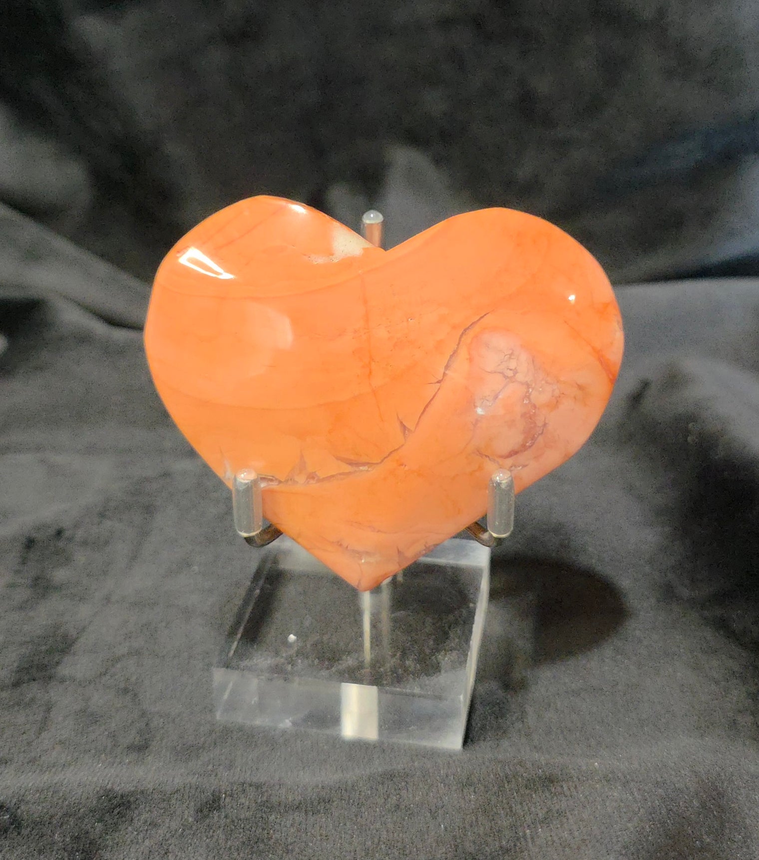 Pink Agate Heart