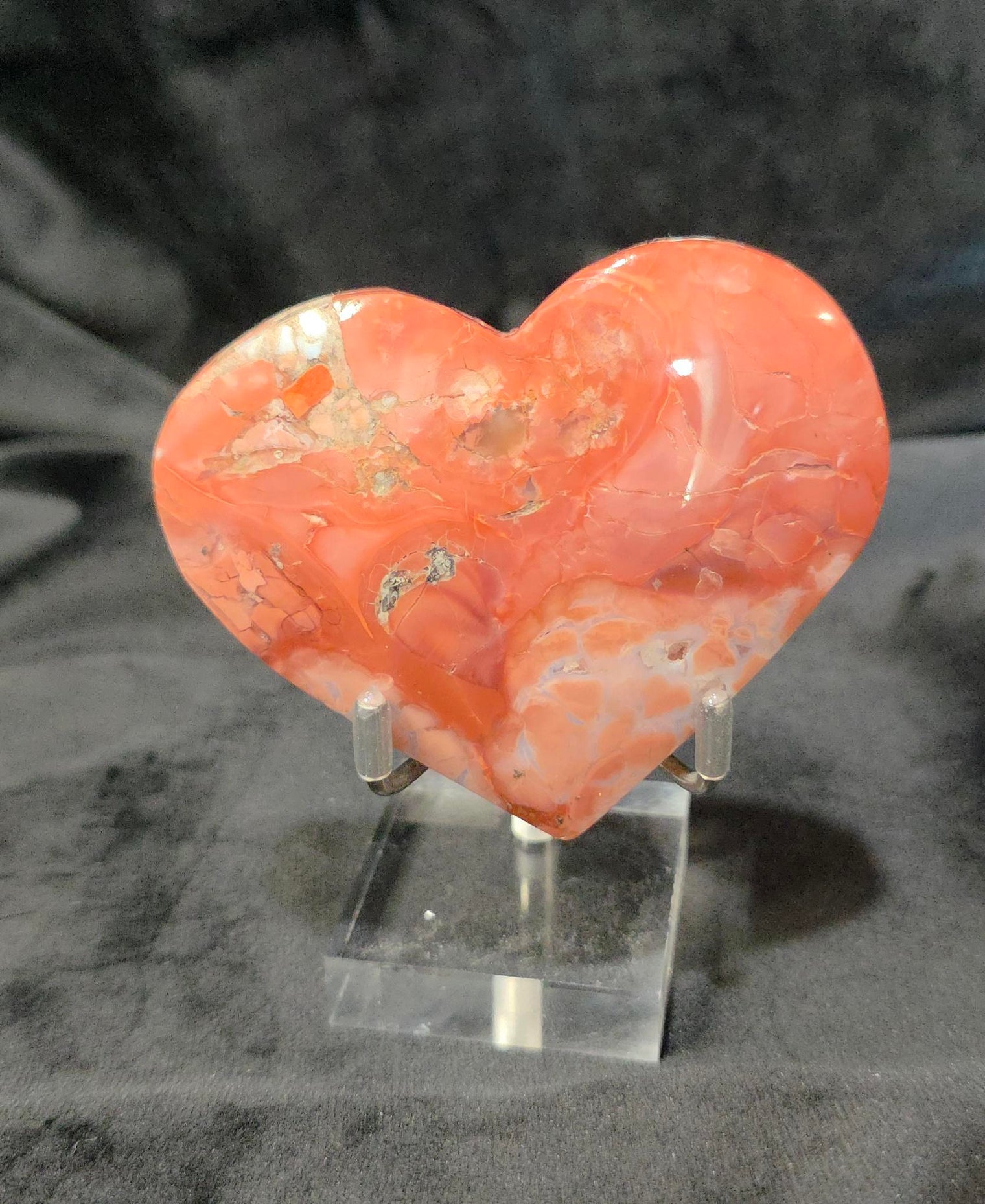 Pink Agate Heart