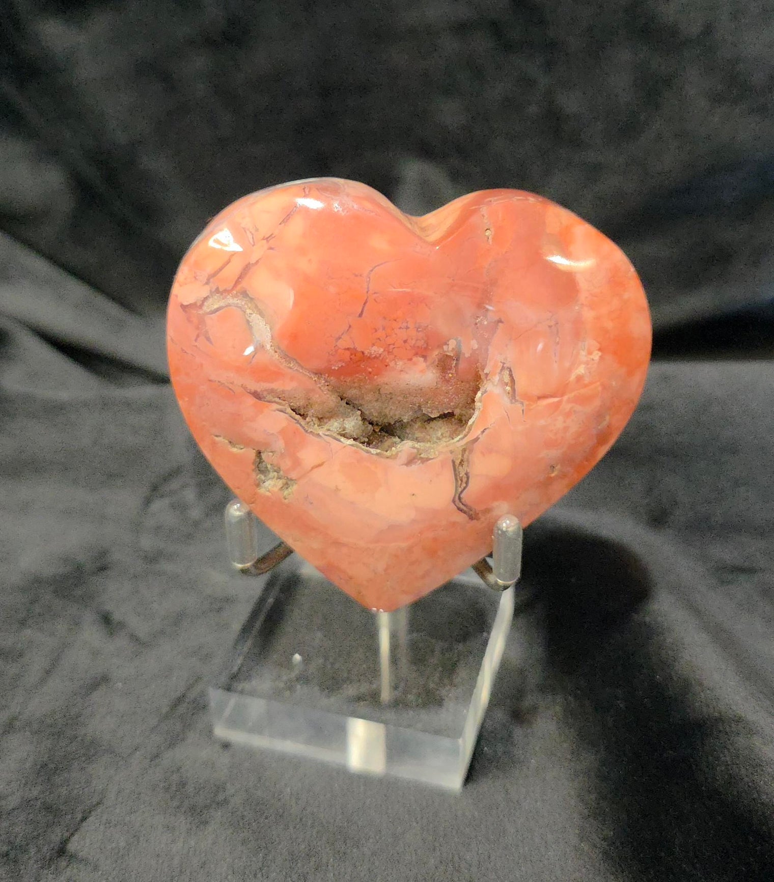 Pink Agate Heart