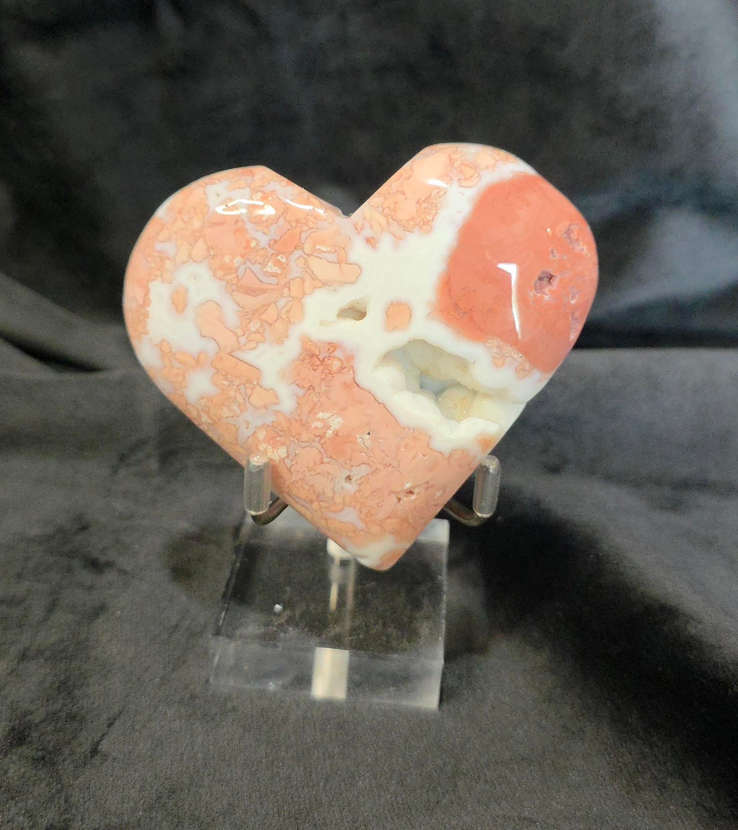 Pink Agate Heart
