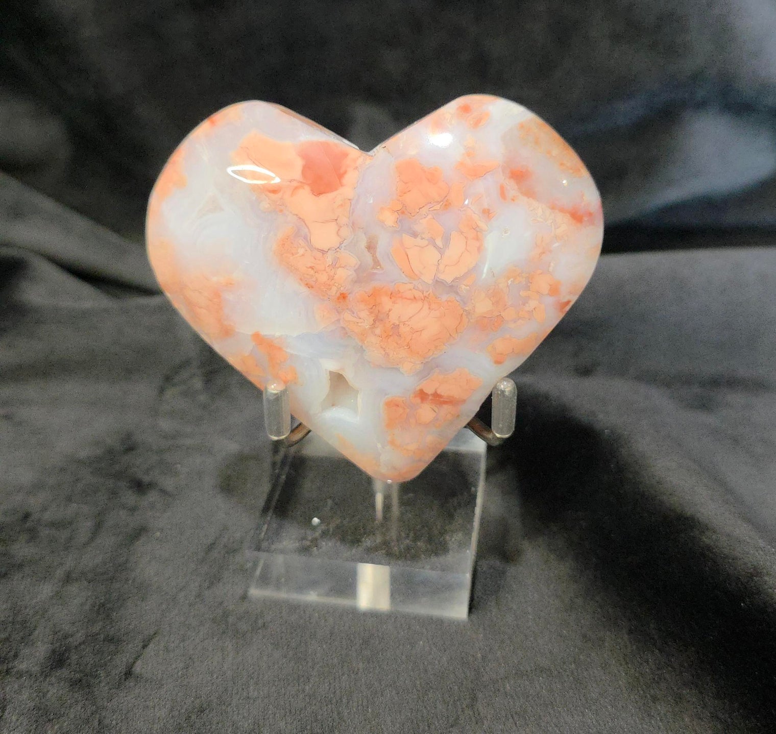 Pink Agate Heart
