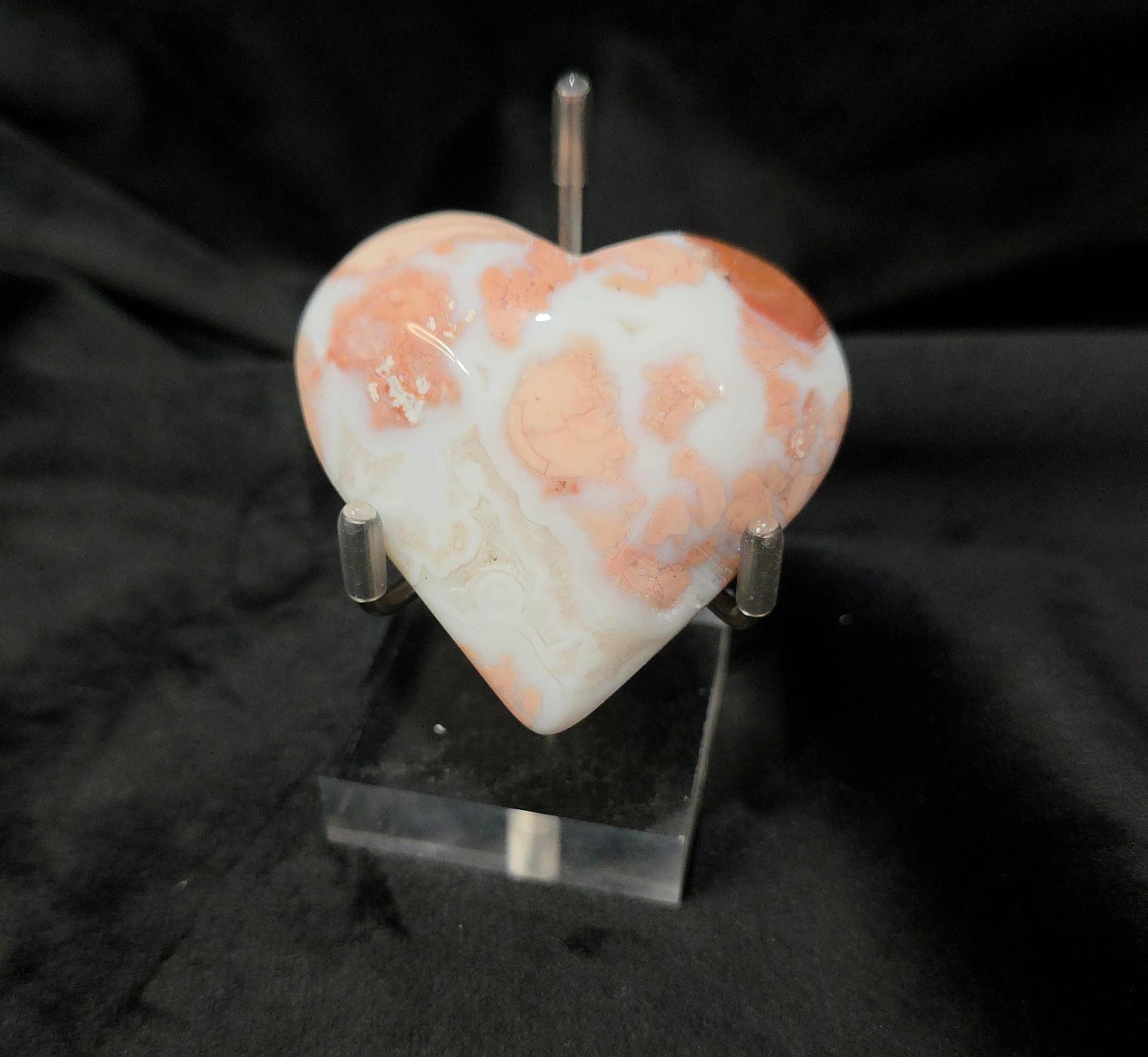 Pink Agate Heart