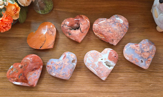 Pink Agate Heart