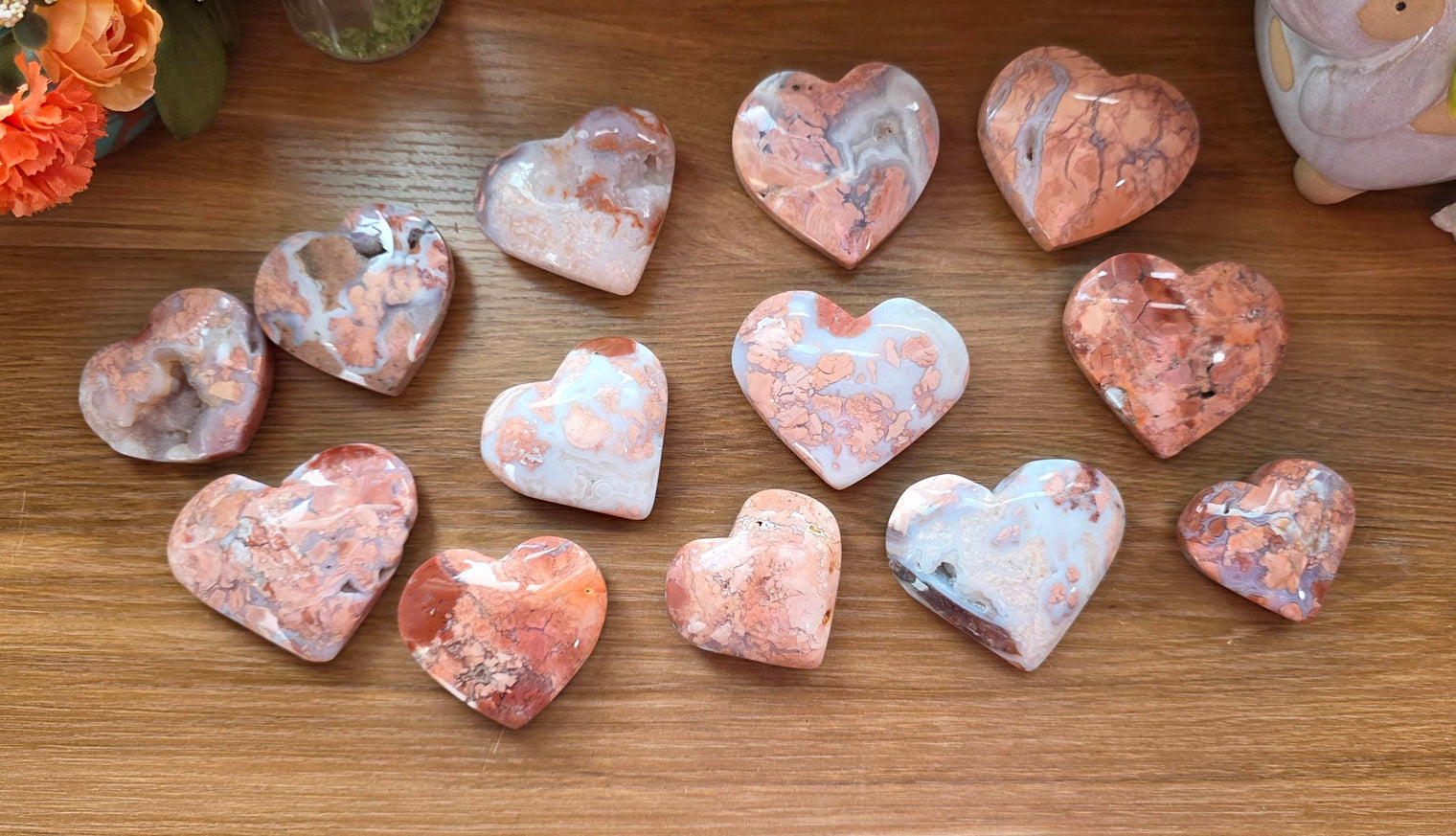 Pink Agate Heart