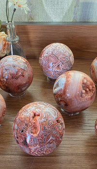 Pink Lace Agate Sphere