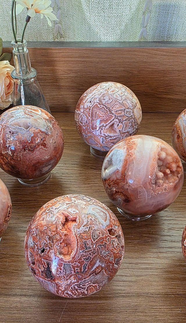 Pink Lace Agate Sphere