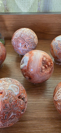 Pink Lace Agate Sphere