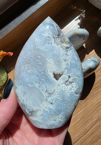 Blue Plume Agate Flame