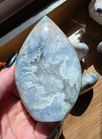 Blue Plume Agate Flame