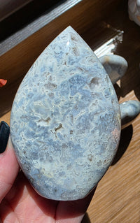 Blue Plume Agate Flame