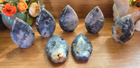 Dark Blue Plume Agate Flame