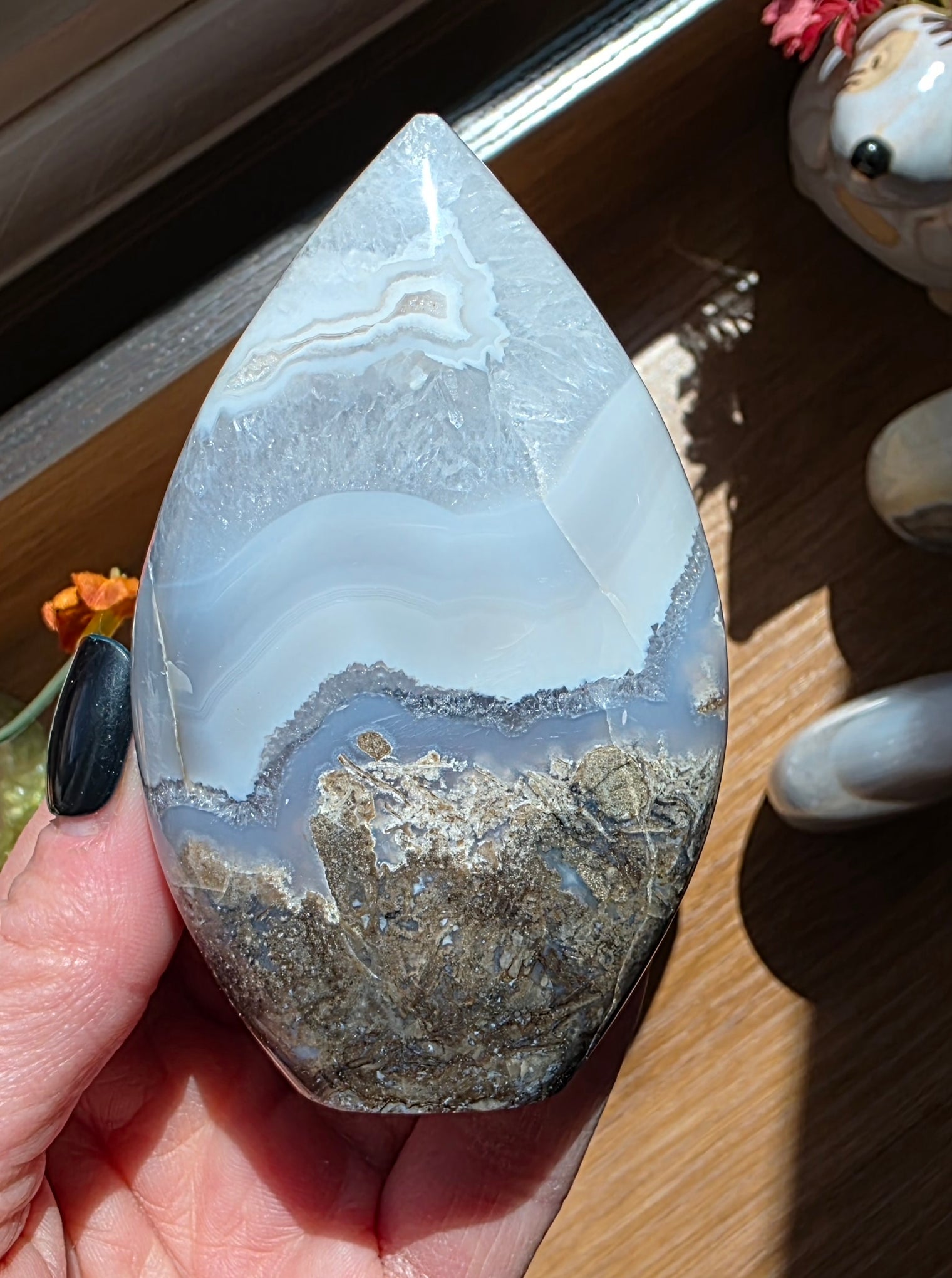 Orb Agate Flames