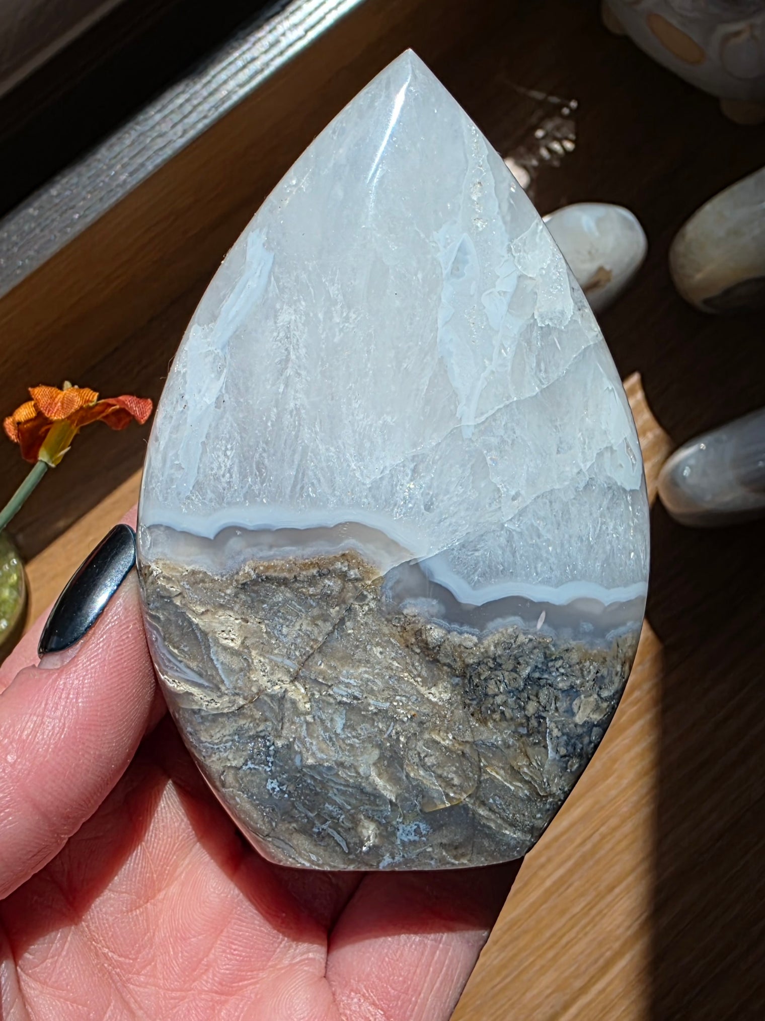 Orb Agate Flames