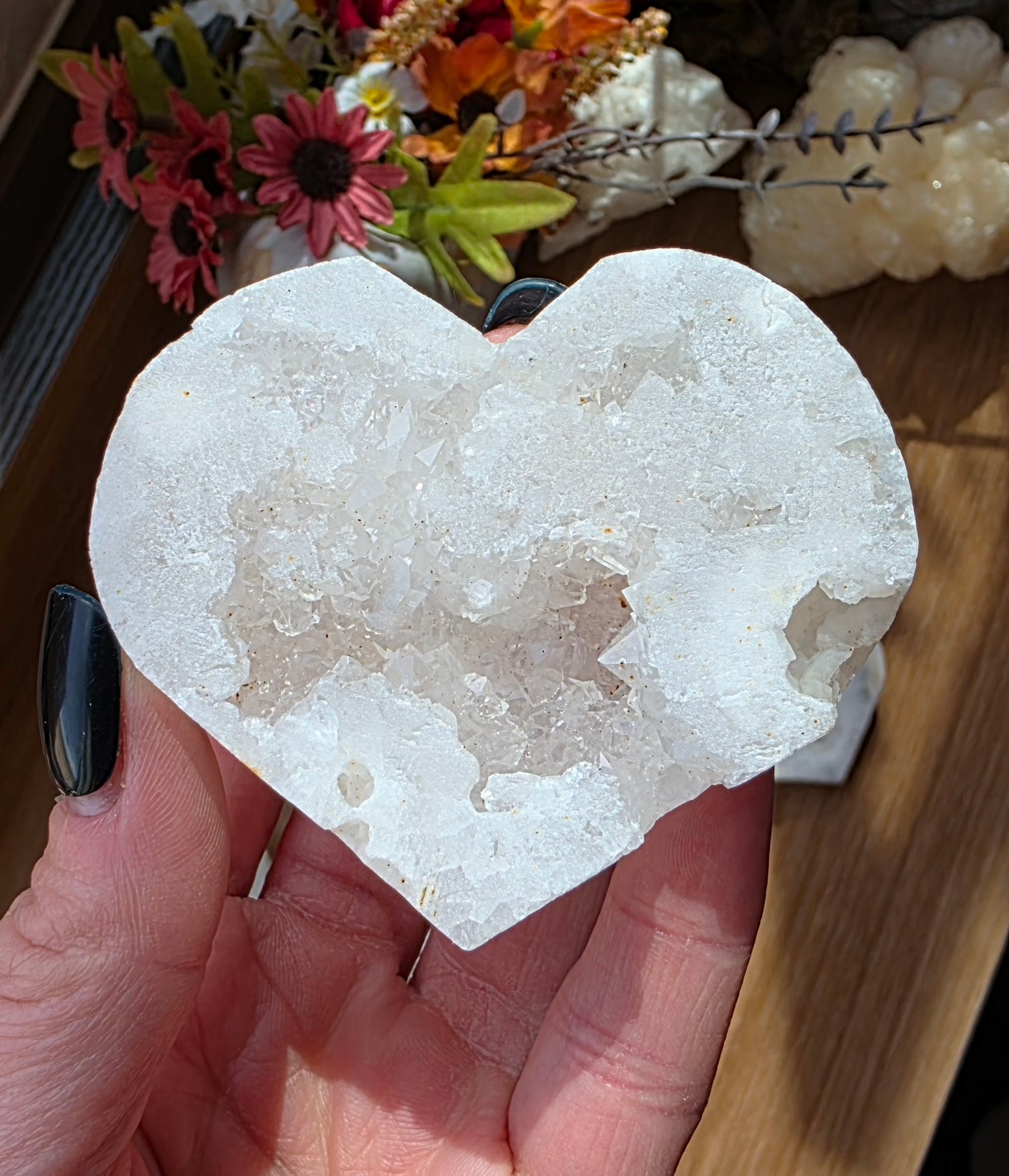 Quartz Geode Heart