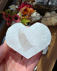 Quartz Geode Heart