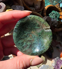Moss Agate Shallow Bowl