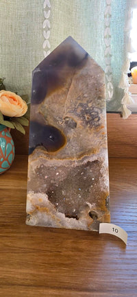 Large Druzy Geode Agate Towers