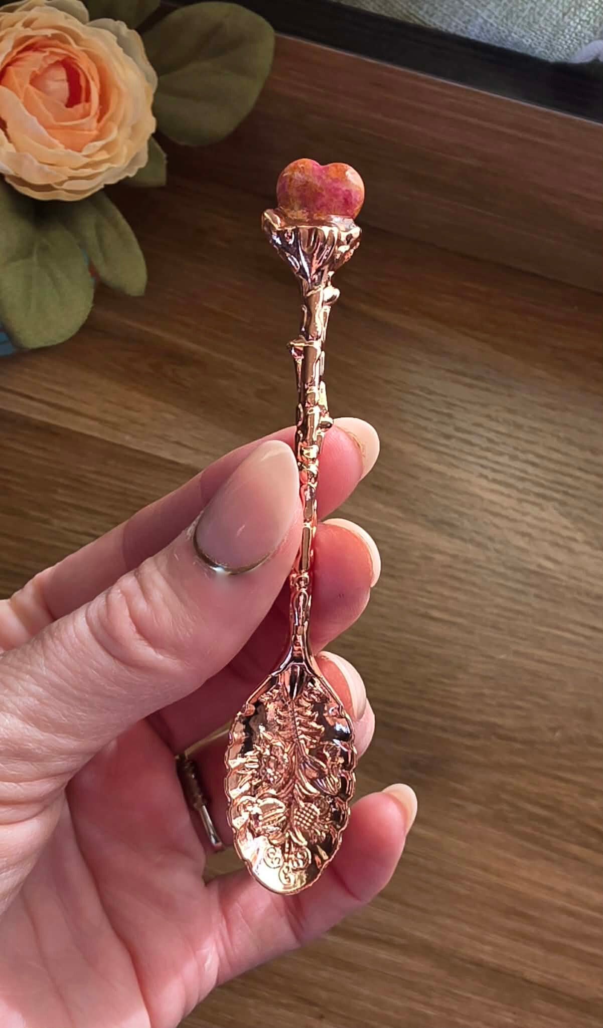 Rhodonite Mini Heart Tea Spoon