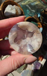 Sakura Flower Agate Shallow Bowl
