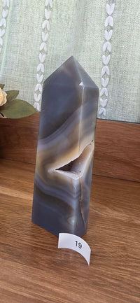 Large Druzy Geode Agate Towers