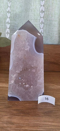 Large Druzy Geode Agate Towers