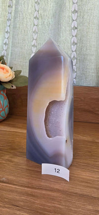 Large Druzy Geode Agate Towers