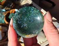 Moss Agate Shallow Bowl