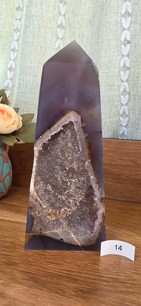 Large Druzy Geode Agate Towers