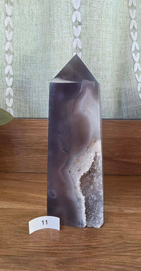 Large Druzy Geode Agate Towers
