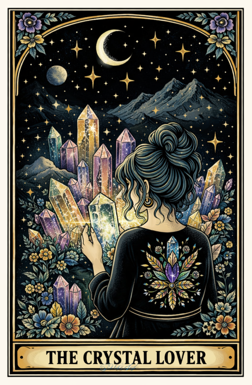 Crystal Lover *Black* - 34oz Mega Trucker Mug