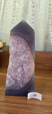 Large Druzy Geode Agate Towers